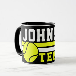 Tennis Player NAMN Boll Game Court Personlig Mugg