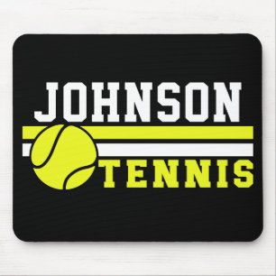 Tennis Player NAMN Boll Game Court Personlig Musmatta