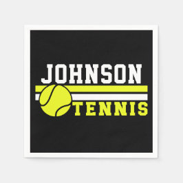 Tennis Player NAMN Boll Game Court Personlig Pappersservett