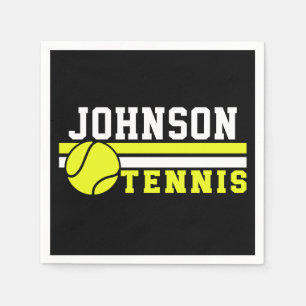 Tennis Player NAMN Boll Game Court Personlig Pappersservett