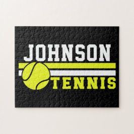 Tennis Player NAMN Boll Game Court Personlig Pussel
