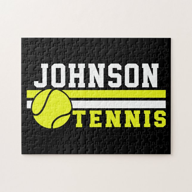 Tennis Player NAMN Boll Game Court Personlig Pussel (Horisontell)