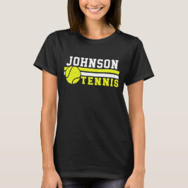 Tennis Player NAMN Boll Game Court Personlig T Shirt