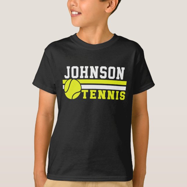 Tennis Player NAMN Boll Game Court Personlig T Shirt (Framsida)