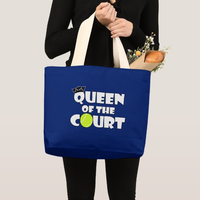 Tennis Player Queen of the Court Roligt Tote Bag Jumbo Tygkasse (Framsida (produkt))