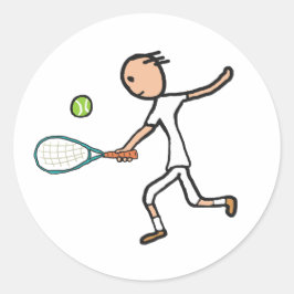 Tennis Player Runt Klistermärke