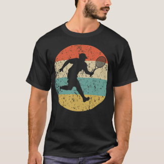 Tennis Player Silhouette Retro roligt lustig tenni T Shirt
