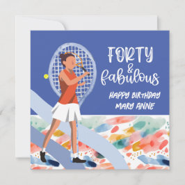 Tennis Player spelar tennis 40:e födelsedagen