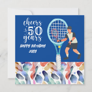 Tennis Player spelar tennis 50:e födelsedagen