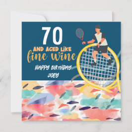 Tennis Player spelar Tennis 70:e födelsedagen