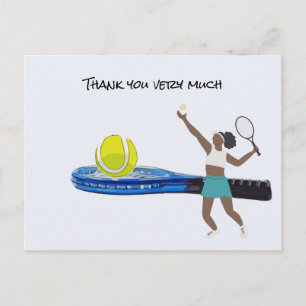 Tennis Player spelar tennis Vykort