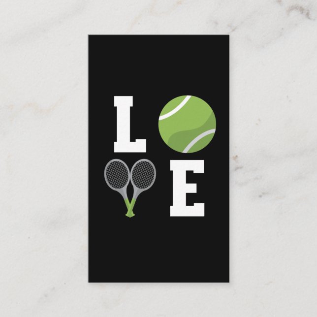 Tennis Player Tennis Boll och Rackets Visitkort (Framsida)