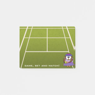 tennis player uggla - flicka post-it block