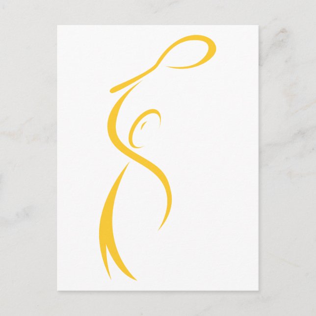 Tennis Player Vykort (Framsida)