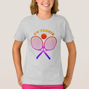 Tennis Players, I Kärlek tennis, färg T Shirt