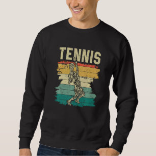 Tennis Players Vintage Court Sports Fanatic Lång Ärmad Tröja
