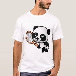 Tennis Pllay Panda T Shirt