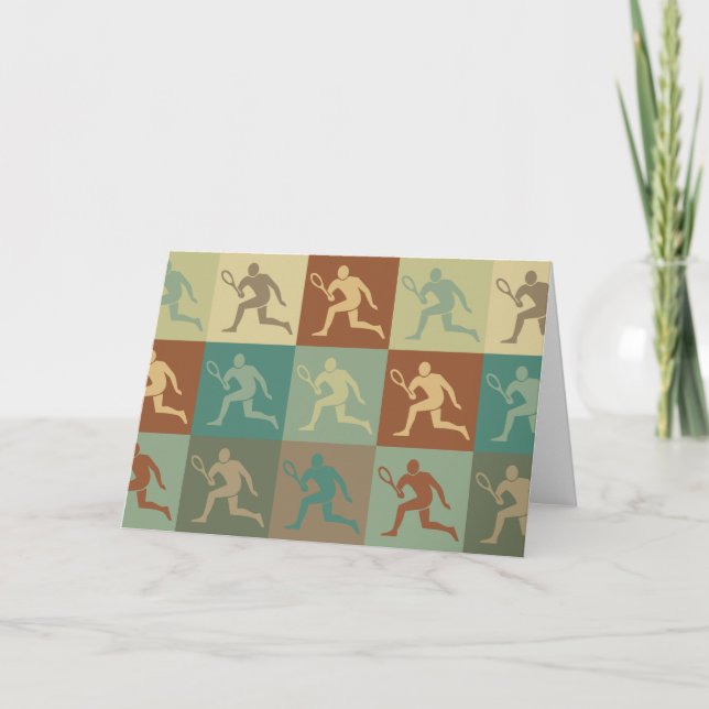 Tennis Pop Art Kort (Framsida)