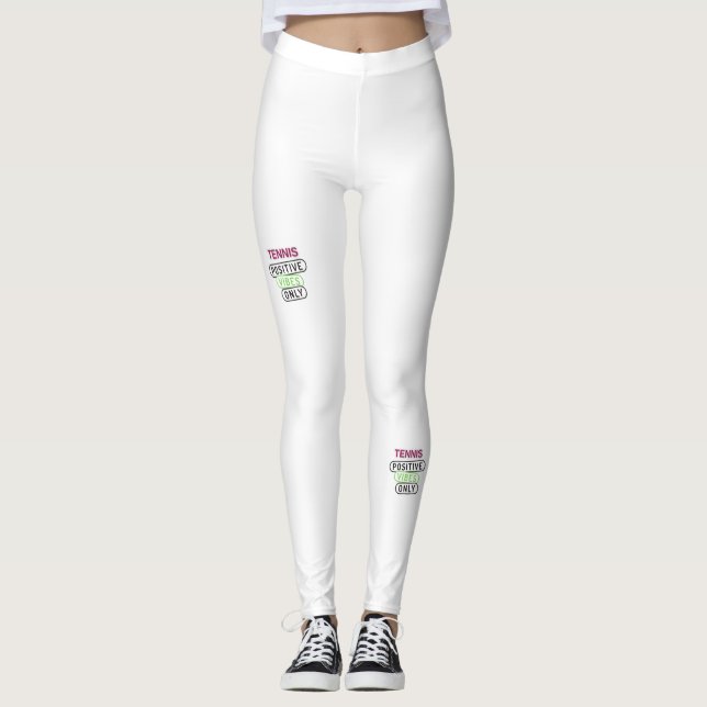 Tennis Positive Vibes Leggings (Framsida)