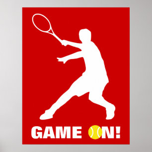 Tennis poster med anpassningsbar citat   Spel på