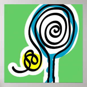Tennis Poster med färgstark design