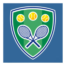 Tennis Poster med tennis racket emblem