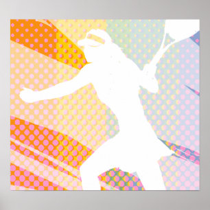 Tennis Poster med tennisbabe-bild