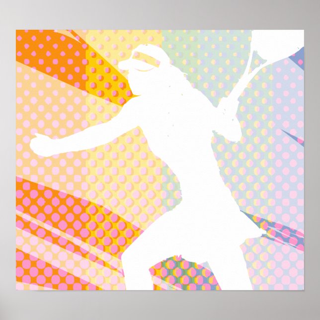 Tennis Poster med tennisbabe-bild (Framsidan)