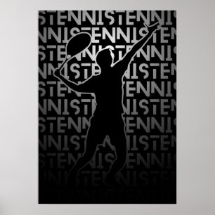 Tennis Poster   Metallisk färg   Tennis Gift