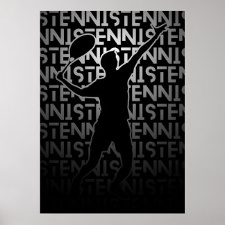 Tennis Poster | Metallisk färg | Tennis Gift