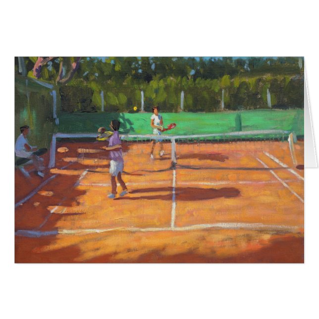 Tennis practice Cap d’adge Frankrike 2013 Hälsningskort (Framsidan Horizontal)