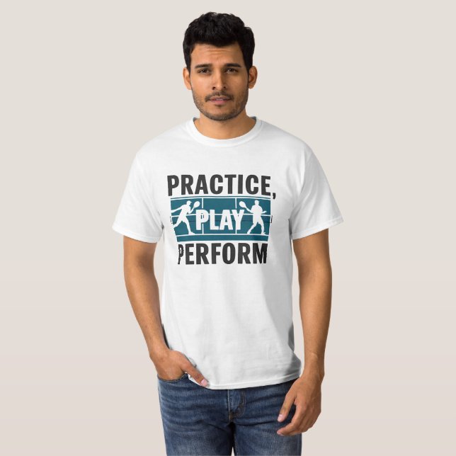 Tennis - Practice play perform T Shirt (Hel framsida)