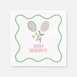 Tennis preppy bachelorette pappersservett