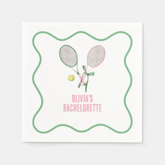 Tennis preppy bachelorette pappersservett