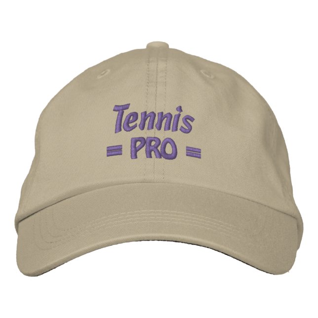 Tennis PRO-sockel Broderad Keps (Framsida)