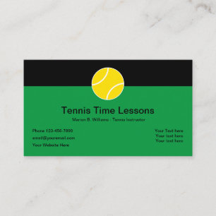 Tennis Professionell Lessons Visitkort