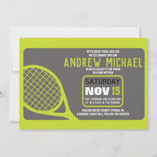TENNIS Pub Mitzvah-inbjudan Inbjudningar