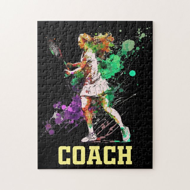 Tennis Puzzles for Woman Coach Pussel (Vertikal)