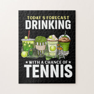 Tennis Puzzles med roligt talesätt för spelare Pussel