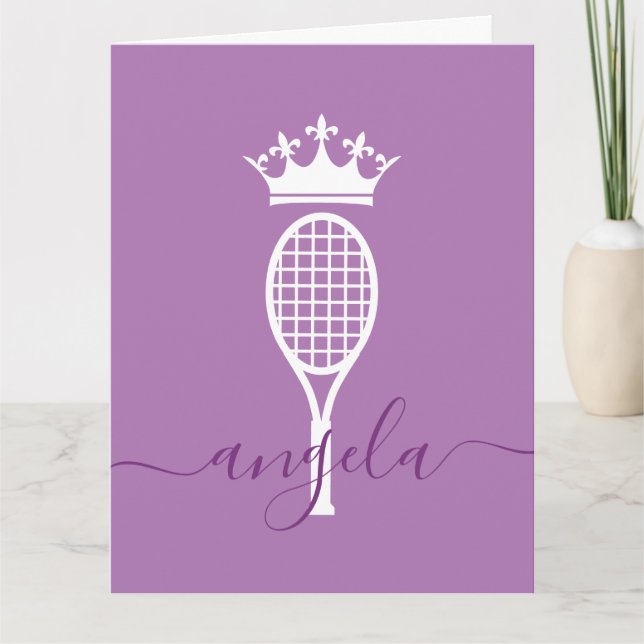 Tennis Queen of Court Personlig Birthday Kort (Framsida)