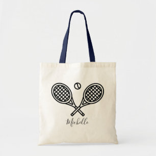Tennis Racket Boll Ditt namn Tygkasse