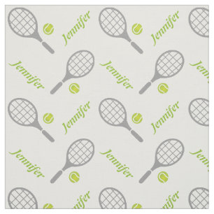 Tennis racket, boll och din personlig tyg