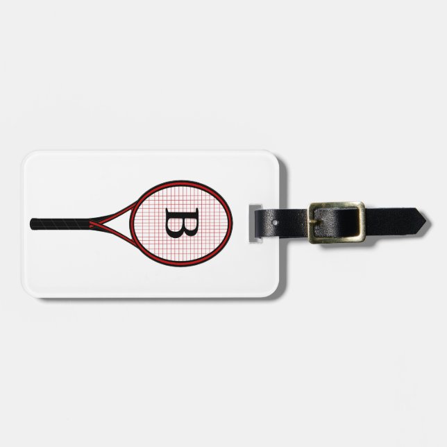 Tennis Racket Design Bagagebricka (Horisontell Framsida)