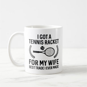 Tennis Racket för min fru Kaffemugg