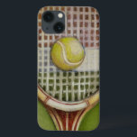 Tennis Racket med Boll Luting på Court<br><div class="desc">Njut av lite tennis med scenen som målats av Ethan Harper. En utsvulten svindlerie med boll sitta vid mitten,  du vill bara plocka upp den,  gå till din lokala domstol och spela ett spel. Köp ditt exemplar av den här utskriften idag!</div>