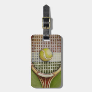 Tennis Racket med Boll Luting på Court Bagagebricka