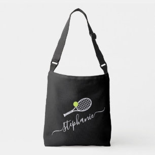 Tennis Racket Monogram Black Sports Axelväska