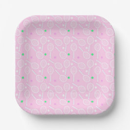 Tennis Racket Mönster Pastel Rosa