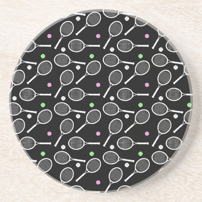Tennis Racket Mönster Underlägg (Framsidan)