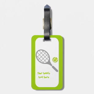 Tennis racket och boll anpassningsbar bagagebricka